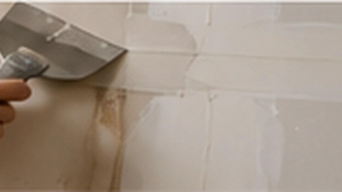 Drywall Finishing After Water Damage Drywall joint compound applied after water-damage repair